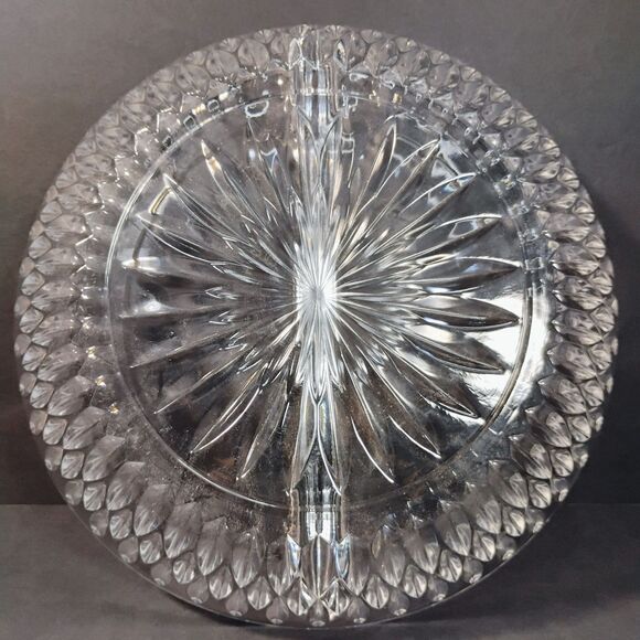 Vtg Led Crystal Princes House Divided Plate Serving Atomic Dish Jewelry Trinket - Picture 6 of 8